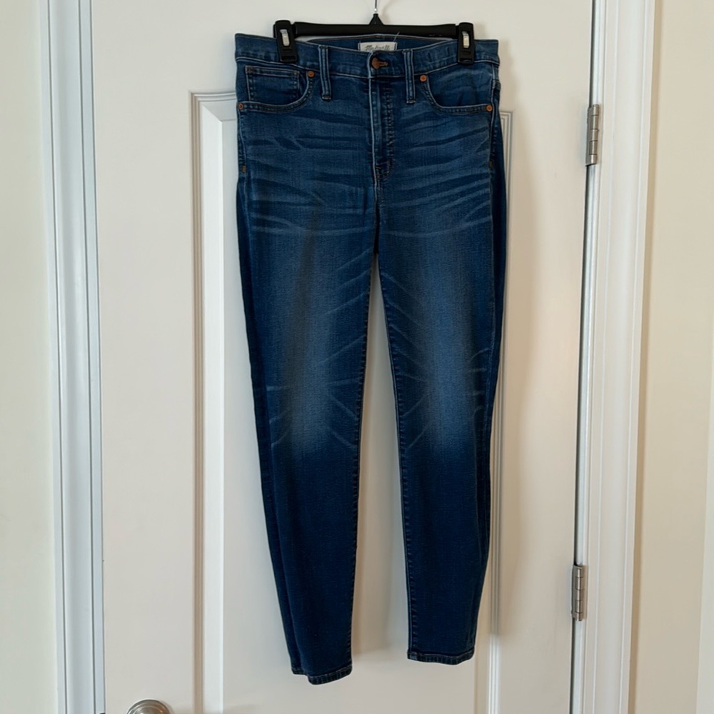 Madewell Size 30 | 9” High-Rise Skinny Jeans in Medium/Dark Wash